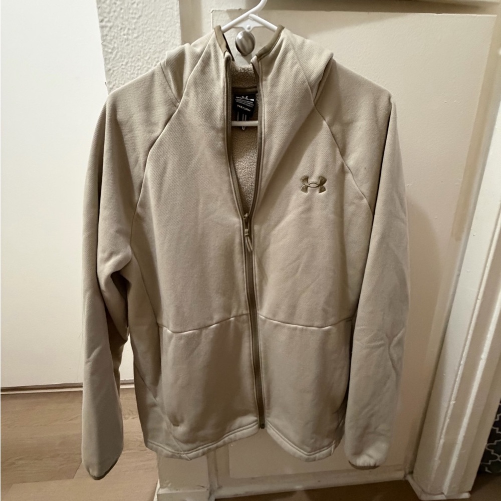 Under Armour Beige/Tan Full-Zip Hoodie Jacket